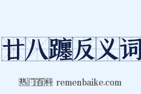 廿八躔反义词是什么意思的图片